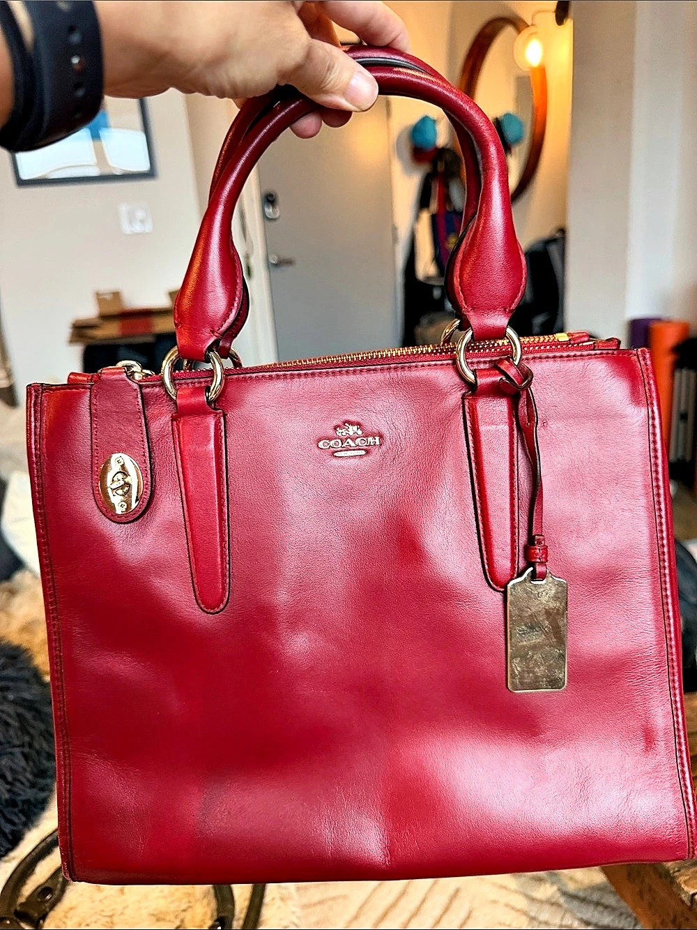Coach Red Leather Satchel